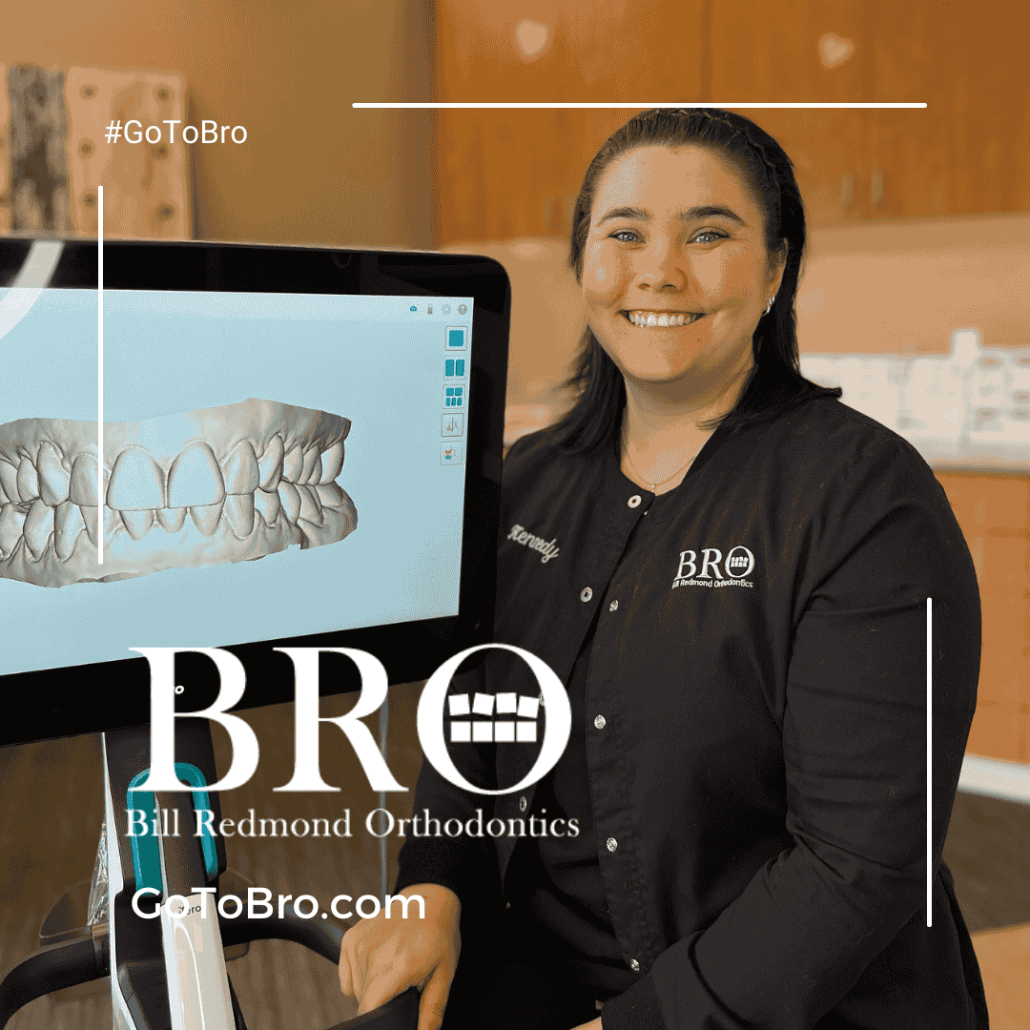 Kennedy with Lumina scanner at Bill Redmond Orthodontics CA