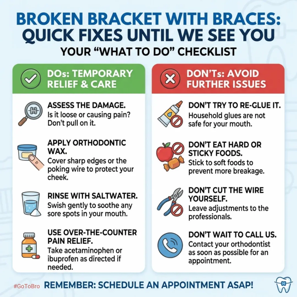 Broken Bracket With Braces quick Fix Guide - GoToBro