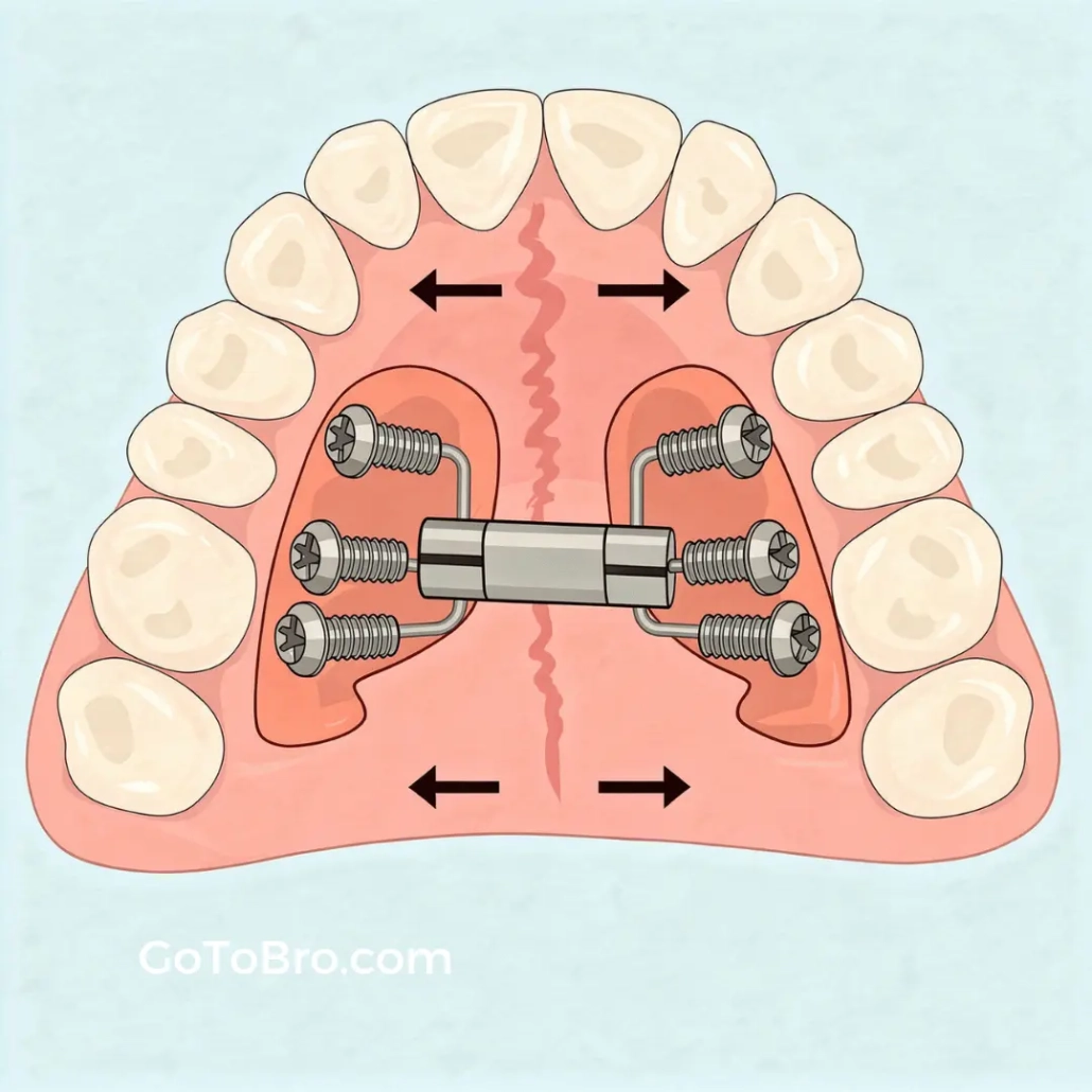 Adult Palatal Expansion MARPE diagram - Bill Redmond Orthodontics